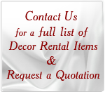 Wedding Decor and Decorating Kitchener, Guelph, Cambridge