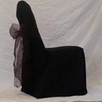 Banquet - Black Chair Cover with White Bow 